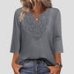 💗Limited time special price💕Lace-Trim V-Neck Blouse – Breathable Fabric & Flattering Drape