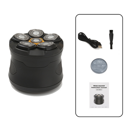 6D Waterproof Head Shaver Kit for Bald Men