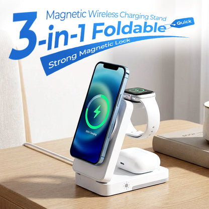 💡LAST DAY SALE 60% OFF📱50K+ SOLD🔋 3-in-1 Foldable Magnetic Charging Stand for Everyday Devices