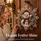 🎄 Christmas Diamond Art Hanging Kit – Sparkling DIY Holiday Ornaments for Door, Window & Wall Decor