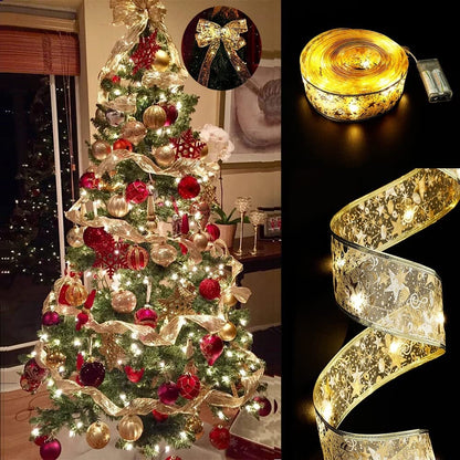 🔥Buy 2 GET 1 Free 🎄Christmas 50 % off 🔥 Christmas Ribbon Fairy Lights⚡50K+ SOLD