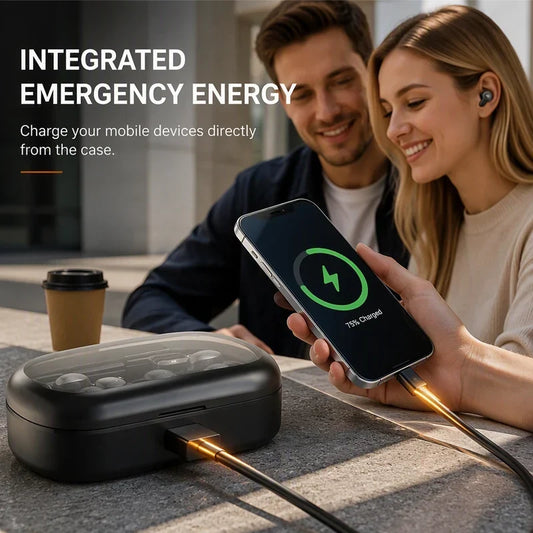 🔥2026 Hot Sale 60% OFF✨⚡ 50K+ SOLD! 🎁💥🎧 2-in-1 Wireless Earbuds with Digital Display – Open-Ear Sports Clips & Mini Sleep Earbuds