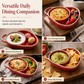 📢📢40% OFF !! ⏰Retro Ceramic Divided Baking Dish with Single Handle
